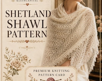 Shetland Lace Shawl Knitting Pattern | Vintage Lace Design (Digital Download)