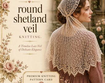 Round Shetland Veil Knitting Pattern | Vintage Lace, Delicate Elegance (Digital Download)