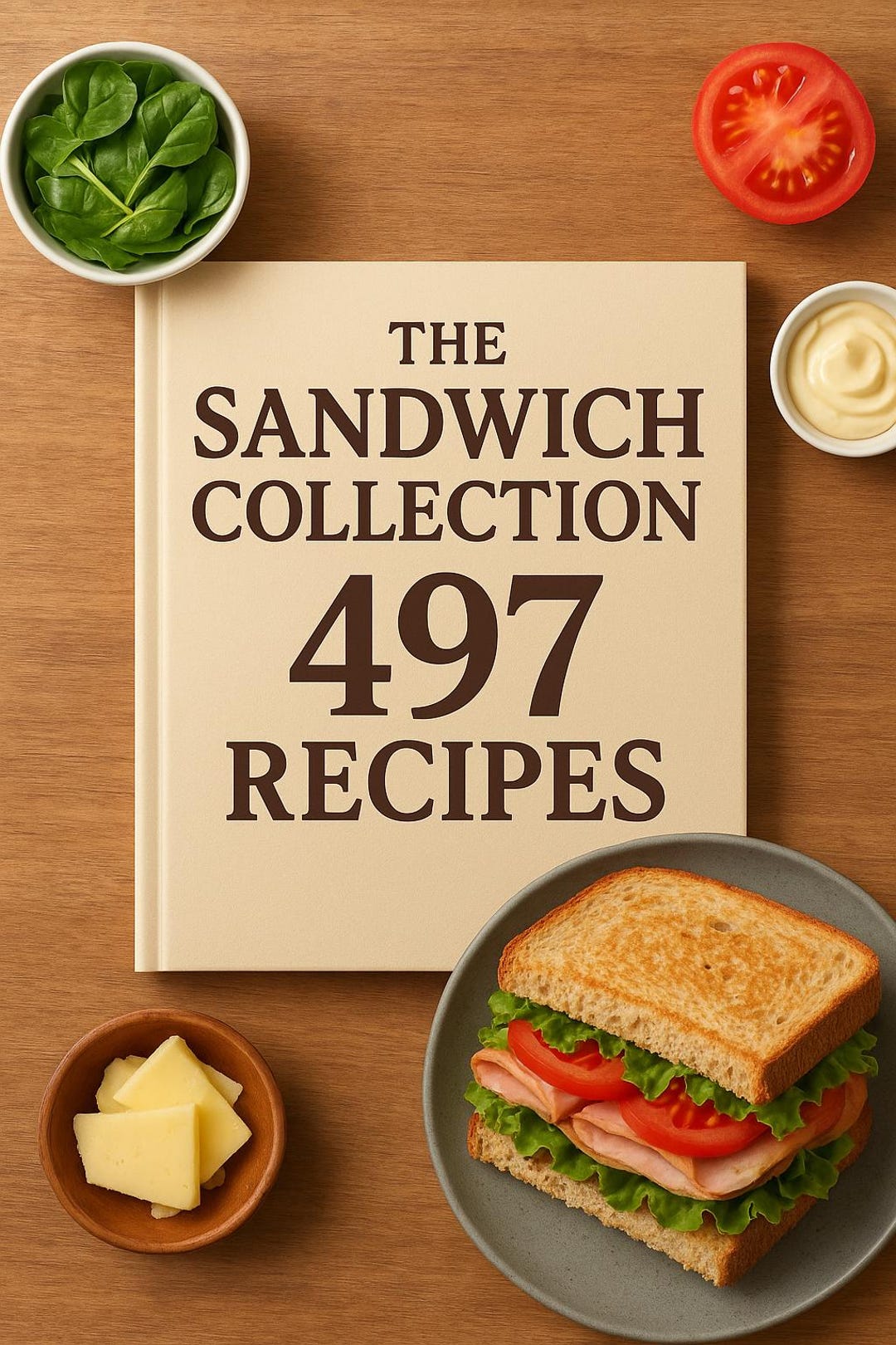 Sandwich Recipe Book: 497 Lunch, Picnic, Gourmet Ideas (digital PDF ...