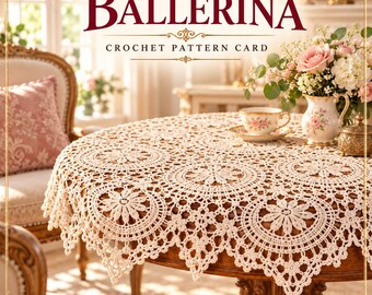 Ballerina | Crochet Pattern Card | Vintage Lace Motif Crochet Pattern | Digital Download
