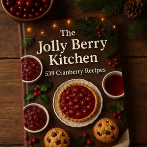 The Jolly Berry Kitchen | 539 Cranberry Recipes | Digital Download PDF | Holiday & Year-Round Recipes | Berry Lover’s Recipe E-Book