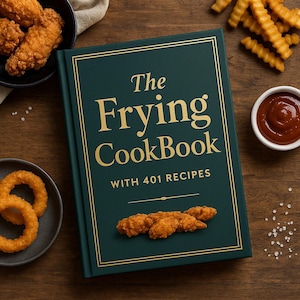 The Frying CookBook with 401 Recipes | Digital Recipe Book | Deep Fried Food PDF | Fryer Recipes | Crispy Fried Chicken, Fish, & Snacks