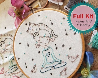 DIY KIT, Meditation, Hand Embroidery