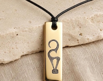 Handmade Copper ibex Pendant Necklace: Sámi Reindeer  Sun, Viking Jewelry