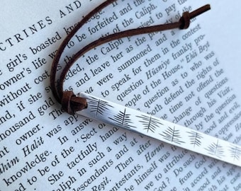 Handmade Engraved Hand-Drawn Pattern Bookmark, Copper or Silver Plated Bookmark, Book Lover Gift