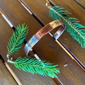 Personalized Engraved Bracelets,Handcrafted Copper Bracelet with Fish Design Gift, Rustic Copper Jewelry,Minimalist Copper Bracelets