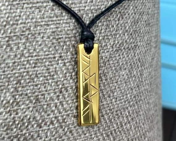 Hand Engraved Freya Viking Necklace: Copper or Silver Plated or 24K Gold Plated Pendant