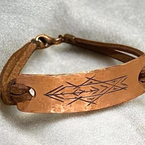 NEW DESIGN Vidarr The Silent God - Handcrafted Copper and Suet Bracelet Inspired by Odin&#39;s Son and the Slayer of Fenrir, Viking Symbol gift