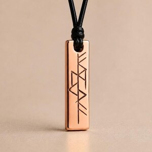 Hand Engraved Freya Necklace, Viking Pendant, Norse Goddess Gift image 9