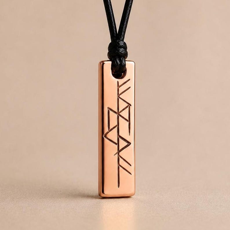 Hand Engraved Freya Necklace, Viking Pendant, Norse Goddess Gift image 9