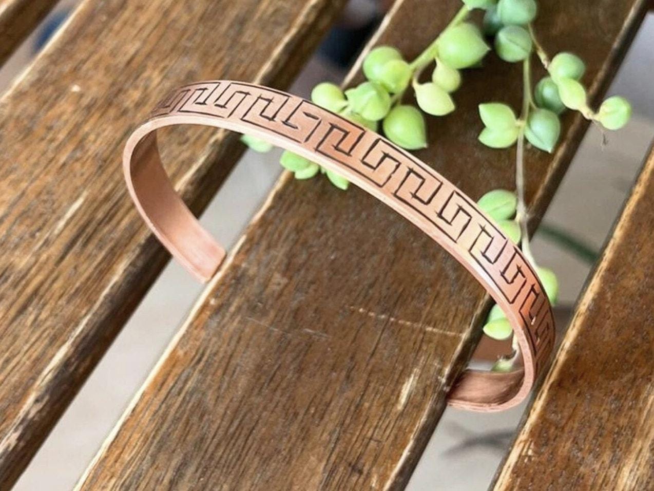 Handcrafted rustic copper gift jewelry, personalized engraved gift bracelets, unique artisan designs,minimalist copper gift bracelets