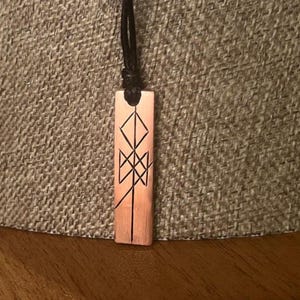 Odin Viking Symbol Necklace, Handcrafted Copper Pendant, Norse Mythology Jewelry, Unique Gift for Mythology Lovers,gift for her