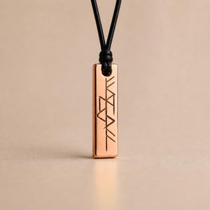 Hand Engraved Freya Necklace, Viking Pendant, Norse Goddess Gift Copper