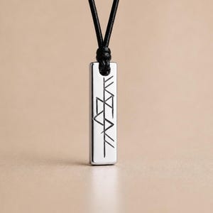 Hand Engraved Freya Necklace, Viking Pendant, Norse Goddess Gift image 3