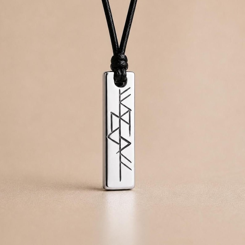 Hand Engraved Freya Necklace, Viking Pendant, Norse Goddess Gift image 3