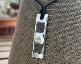 Handmade Engraved French Flag Necklace, Copper or Silver Plated, France Patriotic Jewelry