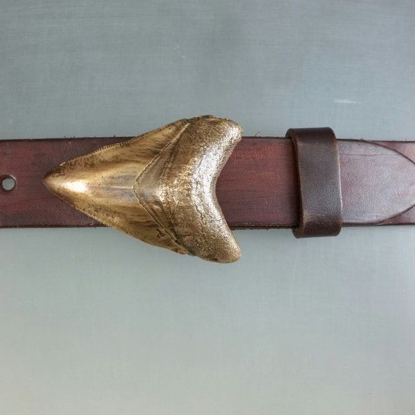 Sharks Tooth Buckle For 1.5 Inch Belts Bronze Handcrafted by Peter Senesac