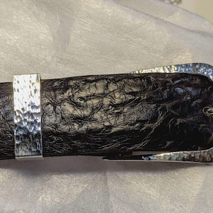 Sterling silver belt keeper for 1.25, 1.5 and 1.75 inch belts Handcrafted by Peter Senesac