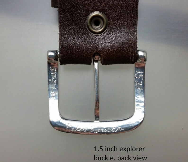 The Explorer Belt Buckle in Solid Hammered Textured Sterling | Etsy