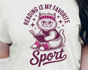 Reading is My Favorite Sport Shirt, Book Lover Shirt,Retro Book Lover Graphic Tee, Cozy Reader Shirt for Women,Librarian Shirt Literary Gift