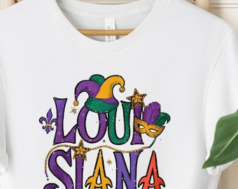 Louisiana Mardi Gras Shirt, LOU Siana Tee, New Orleans Carnival Shirt, Mardi Gras Festival TShirt, Louisiana Pride Shirt, Fat Tuesday Top