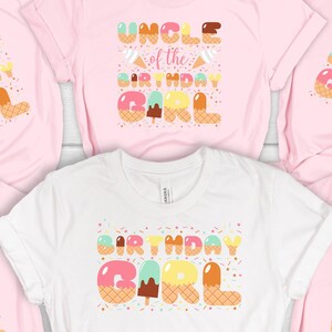 Ice Cream Birthday Girl Shirts|Matching Family Birthday Outfits| Ice Cream Family Birthday Shirt| Toddler Girl Party Shirt| Summer Bday Gift