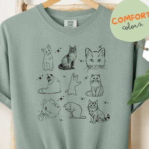 Comfort colors Shirt, Vintage 90s Tattoo Cat Tshirt, Retro Kitten Nature Shirt, Cat Lovers Gift, Cat Shirt, Cat Breed Shirt, Retro Cat Shirt