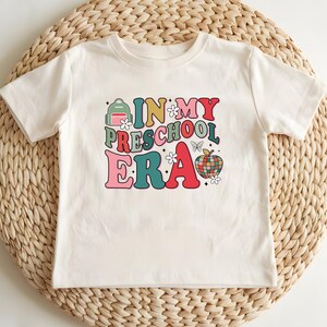In My Preschool Era Toddler Shirt, Back To School Gift For PreK, Girl Kids School Outfit,Floral School Outfits, Preschool Toddler Sweatshirt