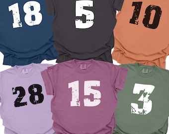 Custom Number Shirt, Personalized Sports Number Shirt, Football Group Number Shirt, Your Number Shirt, Game Day Number, Football Lover Gift
