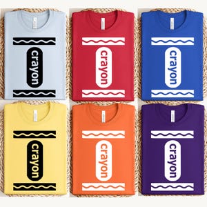 Crayon Matching Family Shirts, Crayon Christmas Costume For Family Group T shirt, Crayon Box Tee, Crayon Color Shirt, Crayon Teacher Shirts