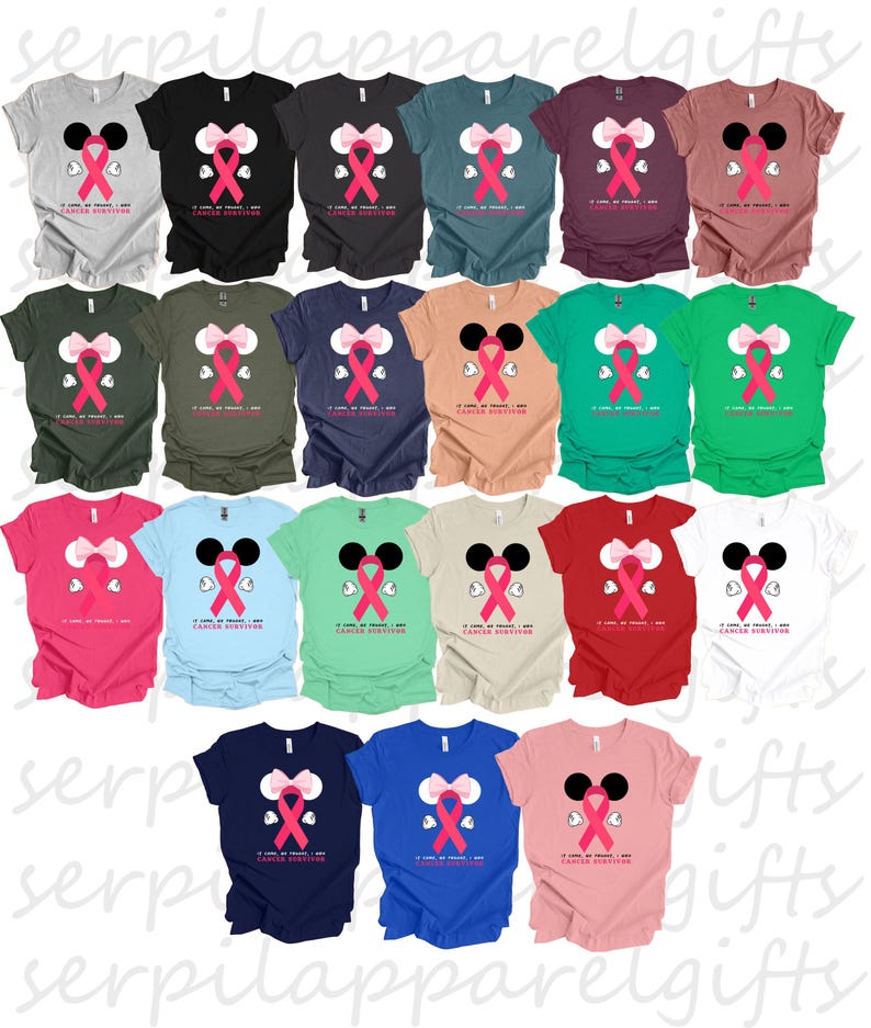 Disney Breast Cancer Warrior Shirt, Cancer Awareness T-shirt, Cancer T-shirt Pink Ribbon Shirt, Breast Cancer Shirt, Disney Cancer Shirt image 6