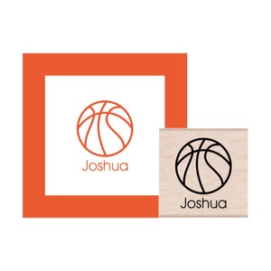 Basketball Personalized  Rubber Stamp