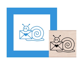 Snail Mail Love Rubber Stamp