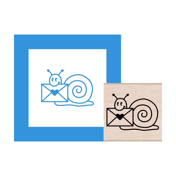 Snail Mail Love Rubber Stamp