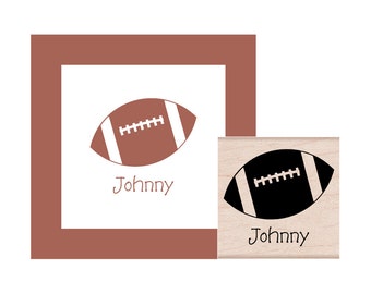 Football Personalized  Rubber Stamp