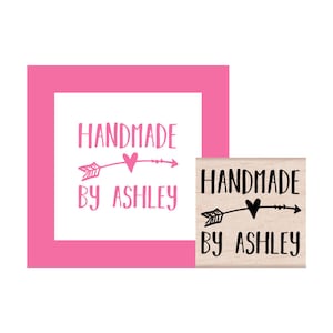 Handmade by Personalized Rubber Stamp