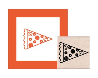 Pizza Slice Rubber Stamp