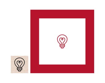 Mini Light Bulb Rubber Stamp
