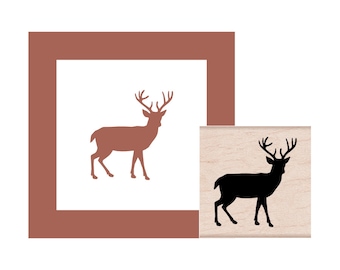 Woodland Deer Rubber Stamp