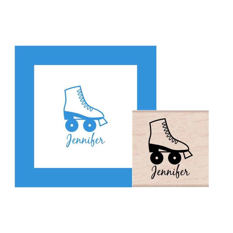 Roller Skate Personalized Rubber Stamp