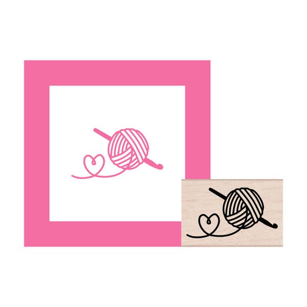 Crochet Love Rubber Stamp