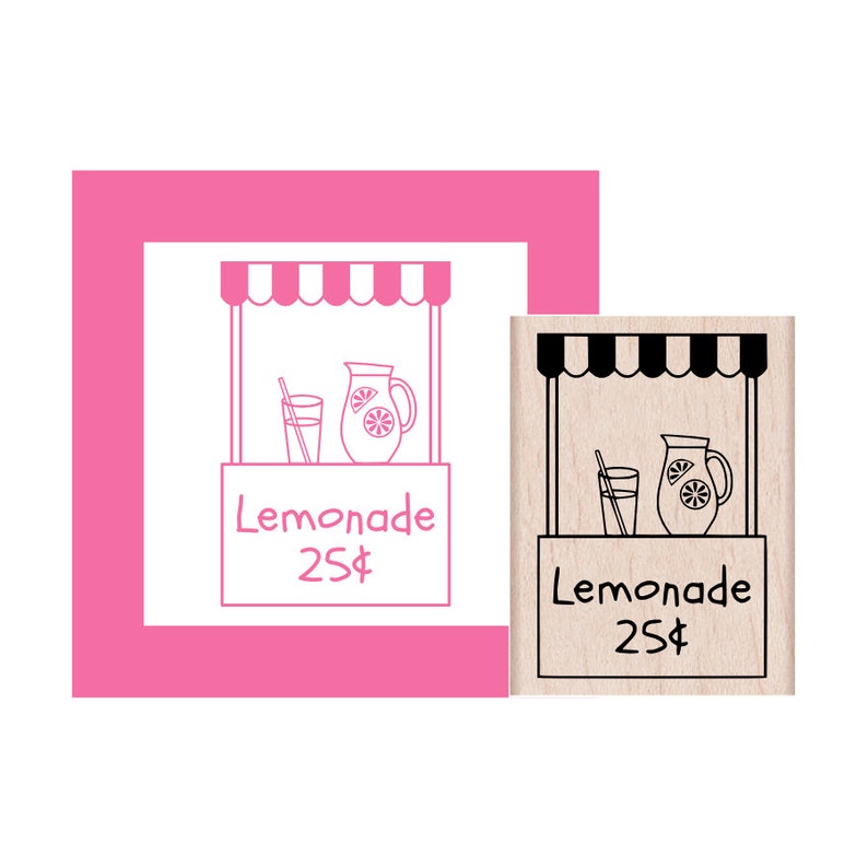 Lemonade Stand Rubber Stamp image 1