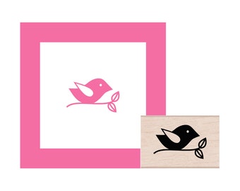 Birdie on a Branch Rubber Stamp