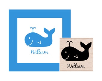 Personalized Whale Rubber Stamp