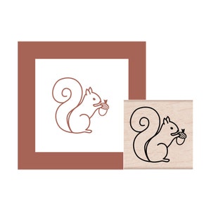 Squirrel Rubber Stamp