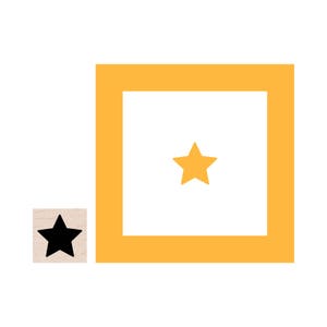 Mini Star Rubber Stamp