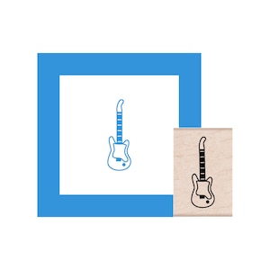 Electric Guitar Rubber Stamp