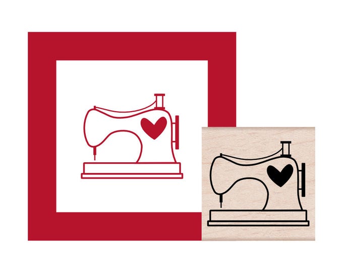 Sewing Machine Rubber Stamp Etsy