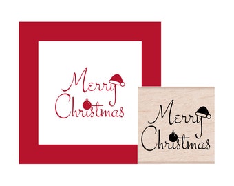 Merry Christmas Rubber Stamp