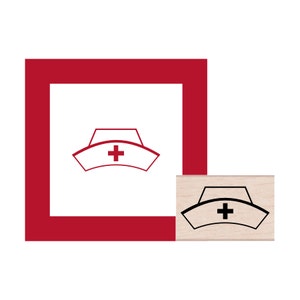 Nurse Hat Rubber Stamp image 1